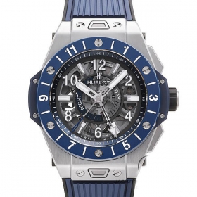 ウブロスーパーコピー腕時計  ビッグバン ウニコ GMT チタニウム ブルーセラミック 471.NL.7112.RX