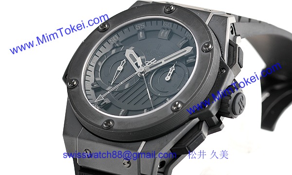 (HUBLOT)ウブロ コピー時計 キングパワーフドロワイヤント オールブラック 715.CI.1110.RX